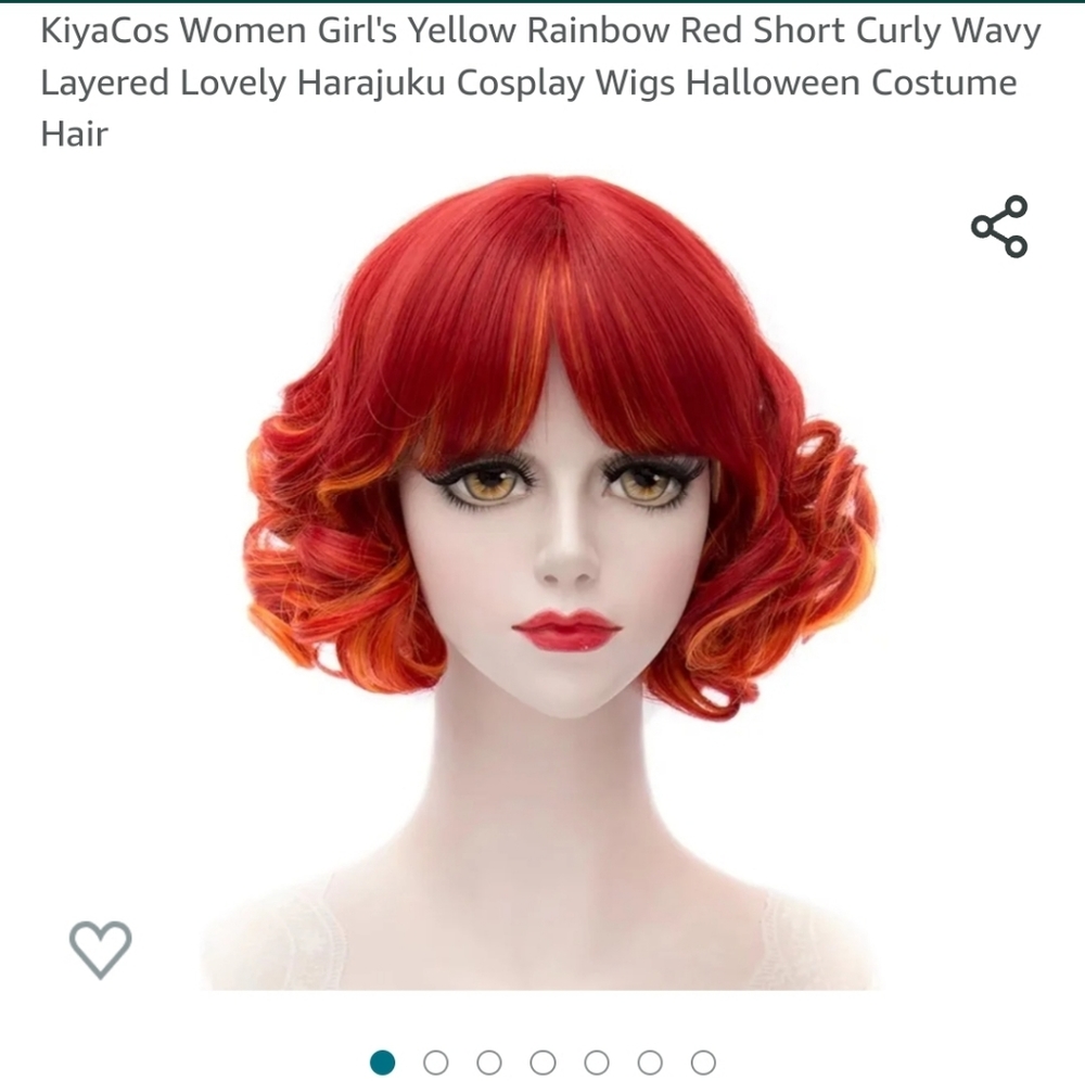 Red orange wig - Picture 2 of 2